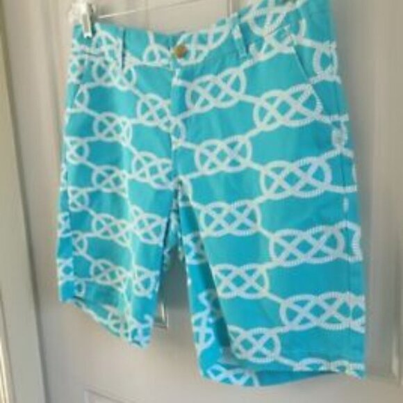 Macbeth Collection by Margaret Josephs Shorts Rope Print Women Size Large - Picture 3 of 5